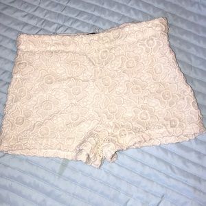 Lace high waisted shorts